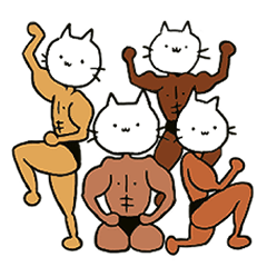 [LINEスタンプ] 猫かぶりなマッチョ