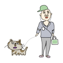 [LINEスタンプ] 佐久間さんとペット
