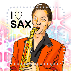 [LINEスタンプ] Saxophone Lovers