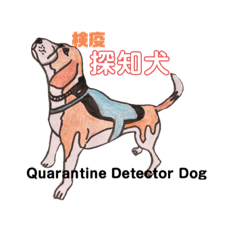 [LINEスタンプ] 探知犬Quarantine Detector Dog