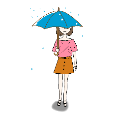 [LINEスタンプ] 短い髪の少女