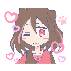 [LINEスタンプ] 女の子ドット絵スタンプ