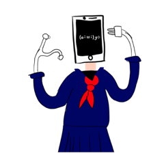 [LINEスタンプ] スマホJKちゃんと竹輪メイドさん