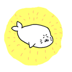 [LINEスタンプ] ただの白アザラシ