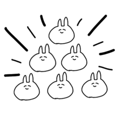[LINEスタンプ] 目に光のないうさぎ。会社で使えるかな？