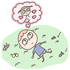 [LINEスタンプ] はやくあいたいね