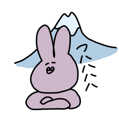 [LINEスタンプ] 顔色の悪いうさぎ