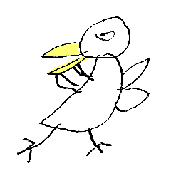[LINEスタンプ] 白い鳥舞う
