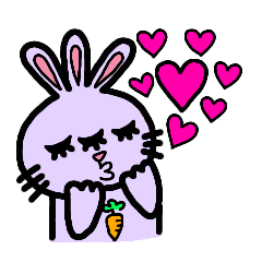 [LINEスタンプ] みつめうさぎ