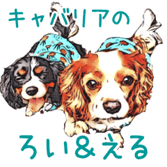 [LINEスタンプ] キャバリアのろい＆えるの画像（メイン）