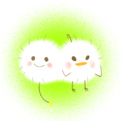 [LINEスタンプ] ぼんてん鳥とわたげちゃん