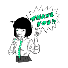 [LINEスタンプ] 映えないJK