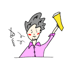 [LINEスタンプ] 酔いどれ美容師②(男性Ver.)