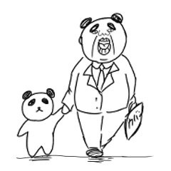 [LINEスタンプ] はんださんとパンダ