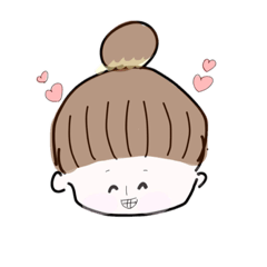 [LINEスタンプ] ゆるっと女の子 オン眉ちゃん