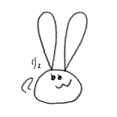 [LINEスタンプ] 耳で感情を伝えるウサギ