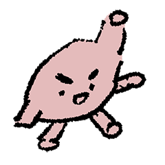 [LINEスタンプ] 警戒する胃