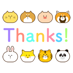 [LINEスタンプ] ふらっとあにまる 英語ver