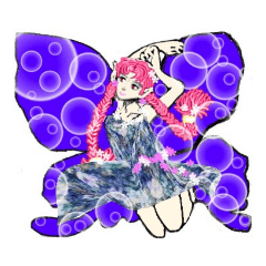 [LINEスタンプ] 青い羽のフェアリー