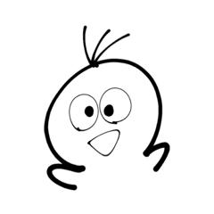 [LINEスタンプ] 無色ボーくん 1