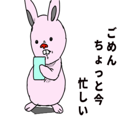 [LINEスタンプ] ひたすら全力のウサギ 日常使い