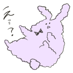 [LINEスタンプ] すみれ色のうさぬい（シュール）