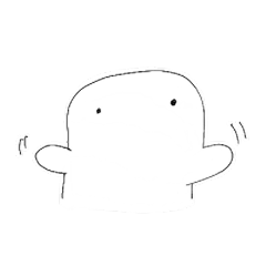 [LINEスタンプ] 白黒のはんぺん【普段づかい用】