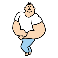 [LINEスタンプ] 筋肉モリ男の画像（メイン）