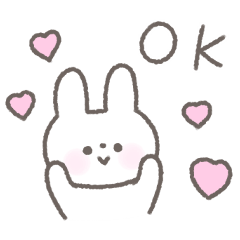 [LINEスタンプ] 手書きパステルカラーうさぎ