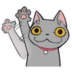 [LINEスタンプ] うちのねこ1シャルトリュー