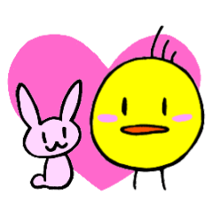 [LINEスタンプ] トレッペびよことお友だちのウサギ〜日常編