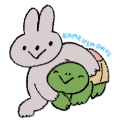 [LINEスタンプ] かめうさデイズ