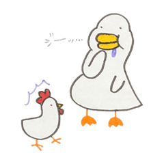 [LINEスタンプ] 鶏食いアヒル