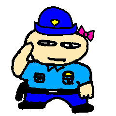 [LINEスタンプ] 警察スタンプ おぁつ子ちゃん