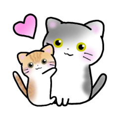 [LINEスタンプ] 猫のれおんとももちゃん