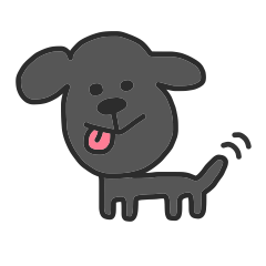 [LINEスタンプ] 黒ダップーわんこ！まろ