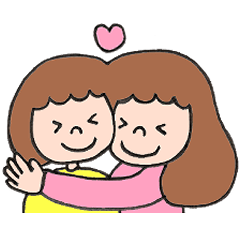 [LINEスタンプ] 可愛い仲良し姉妹スタンプ