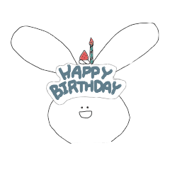 [LINEスタンプ] 顔に文字が埋め込まれたうさぎ2