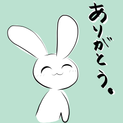 [LINEスタンプ] 一筆描きうさぎたち