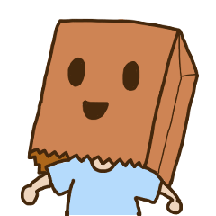 [LINEスタンプ] 紙袋をかぶった子