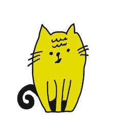 [LINEスタンプ] きいろいねこたち