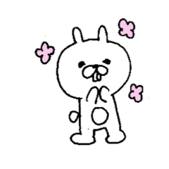[LINEスタンプ] 手書きのうさぎさん。