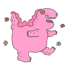 [LINEスタンプ] 恐竜子ちゃんと仲間たち