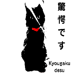 [LINEスタンプ] スコティッシュフォールド猫と黒猫の敬語