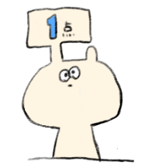 [LINEスタンプ] みみで感情をあらわすうさぎ