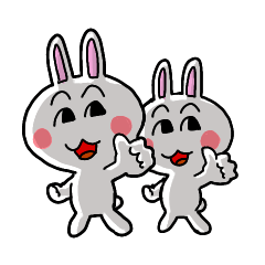 [LINEスタンプ] 双子のうさちゃん