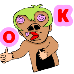 [LINEスタンプ] 大きなお鼻のお猿さんスタンプ