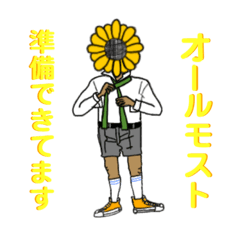 [LINEスタンプ] ひまわり男のエブリデイ
