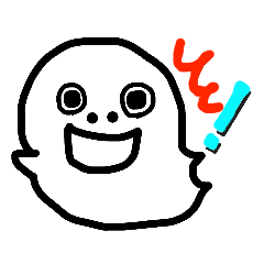 [LINEスタンプ] ふわふわおばけちゃん♡