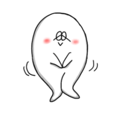 [LINEスタンプ] 白くて丸い生き物【ボブスレイ】